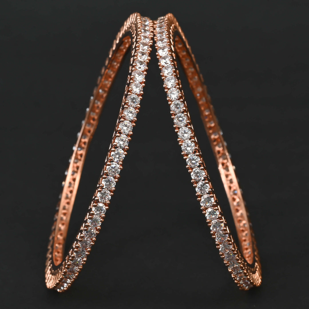 CZ Rose Gold Bangles