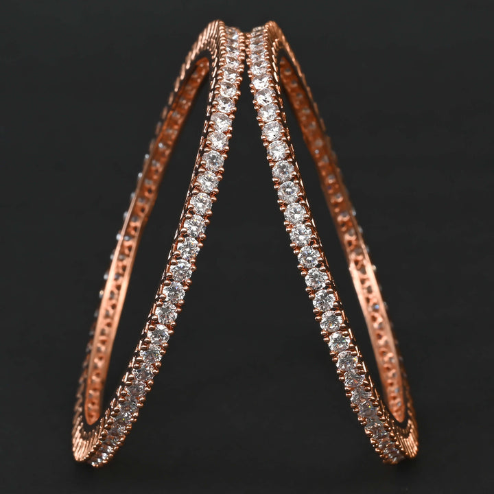 CZ Rose Gold Bangles