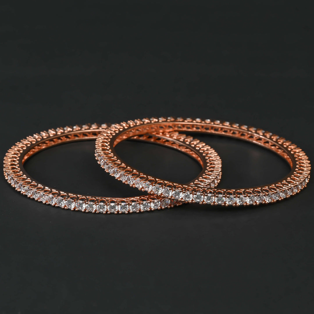 CZ Rose Gold Bangles
