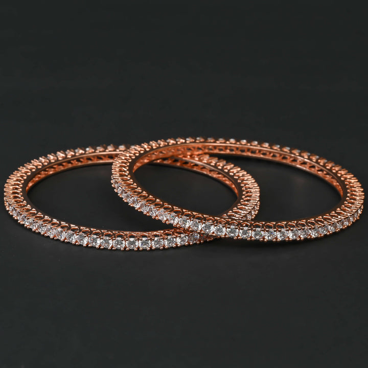 CZ Rose Gold Bangles