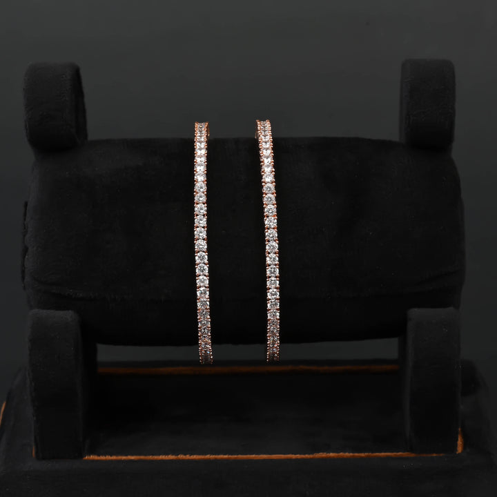 CZ Rose Gold Bangles