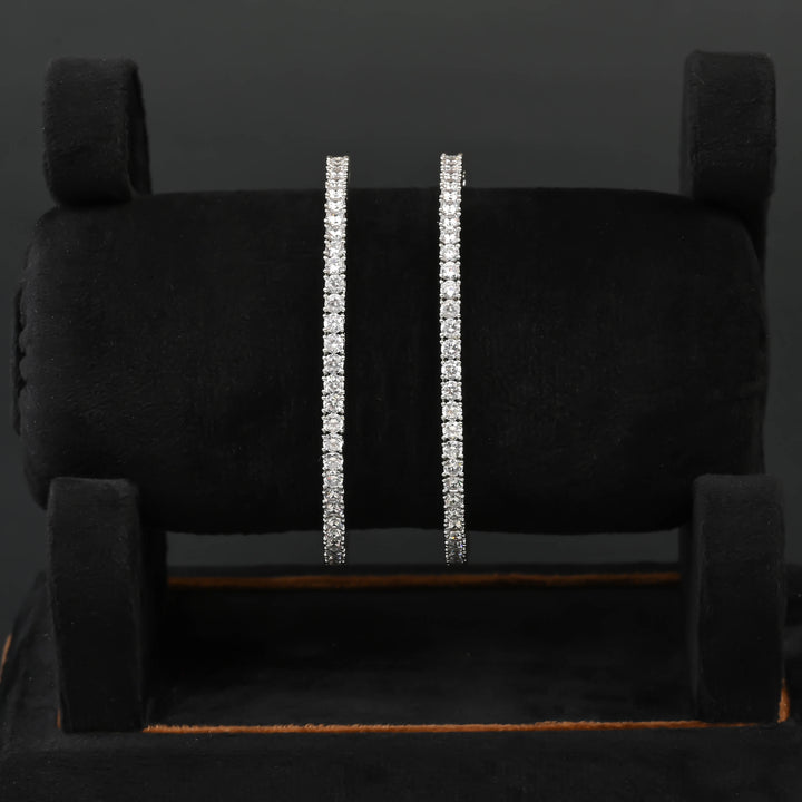 CZ White Gold Bangles