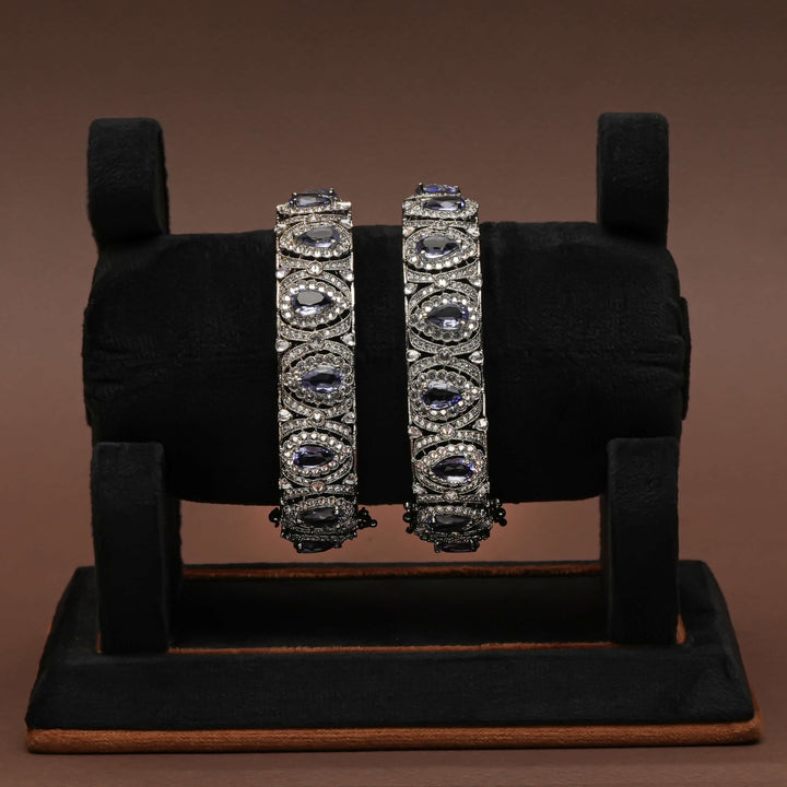 CZ White Gold Bangles