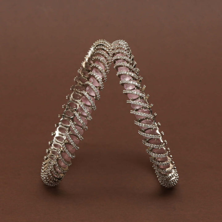 CZ White Gold Bangles