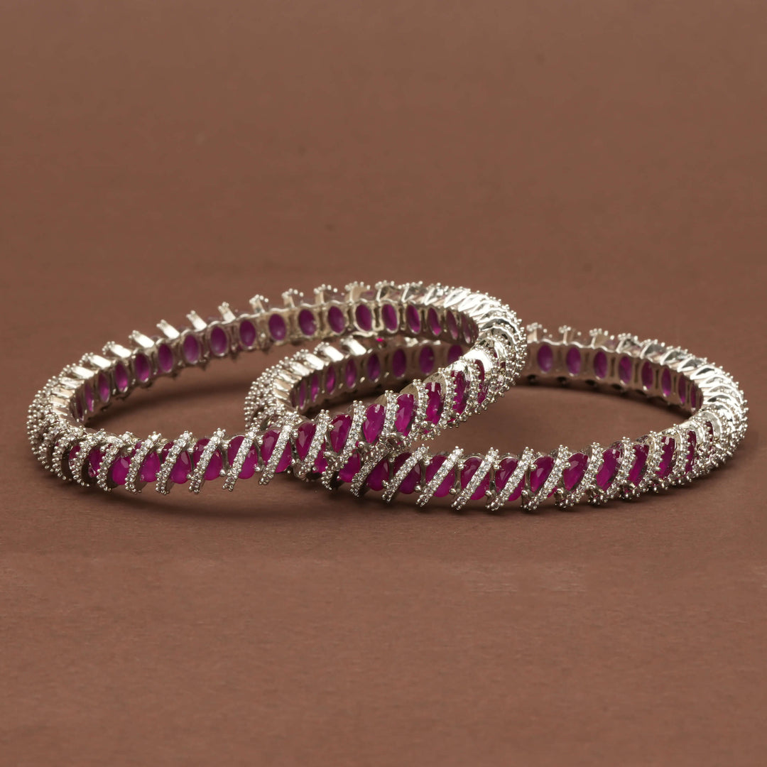 CZ Ruby Bangles