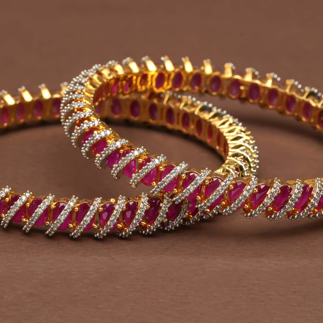 CZ Ruby Bangles