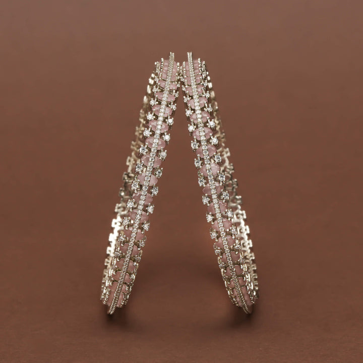 CZ White Gold Bangles