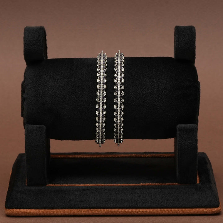 CZ White Gold Bangles