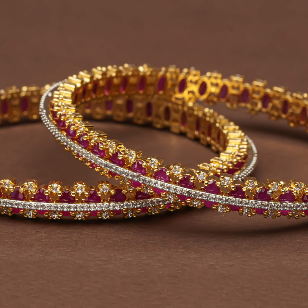 CZ Ruby Bangles