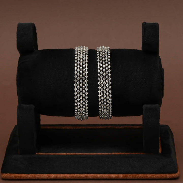 CZ White Gold Bangles