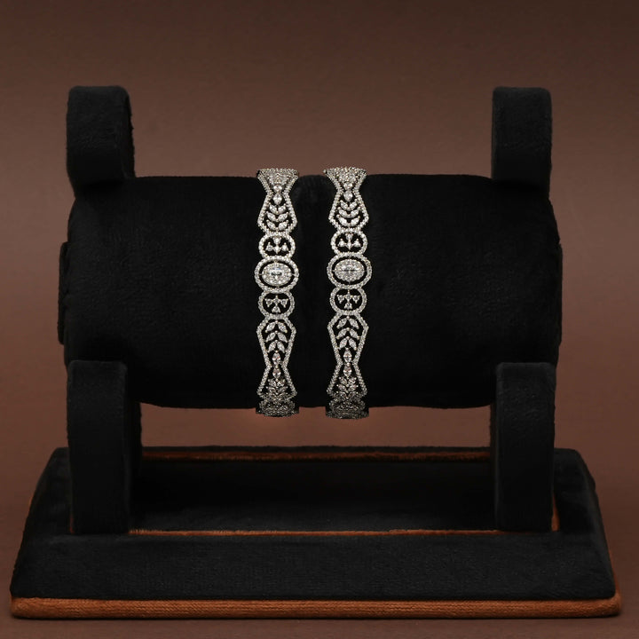 CZ White Gold Bangles