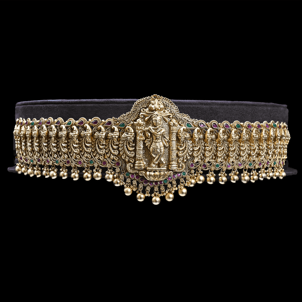 Traditional Temple Krishna with Nakshi Exclusive Belt