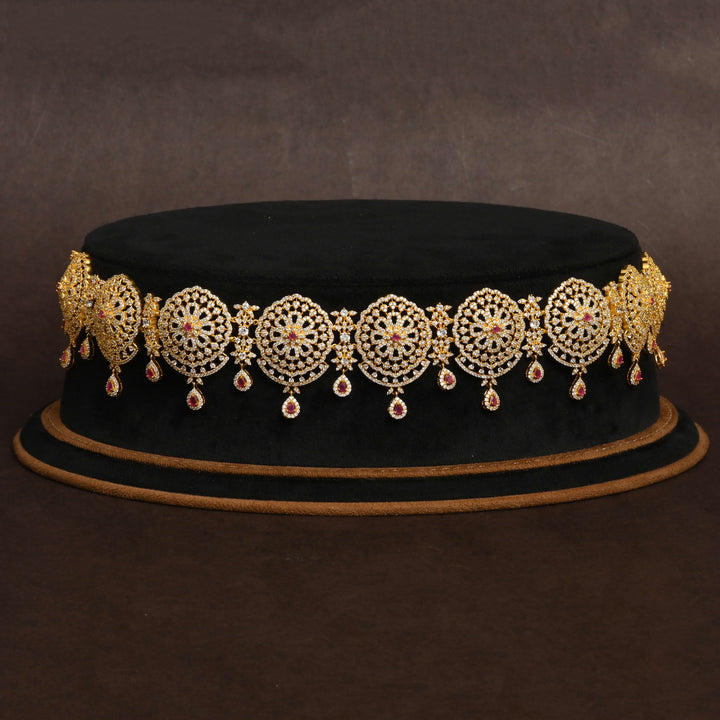 Gold Finish Chain Vaddanam