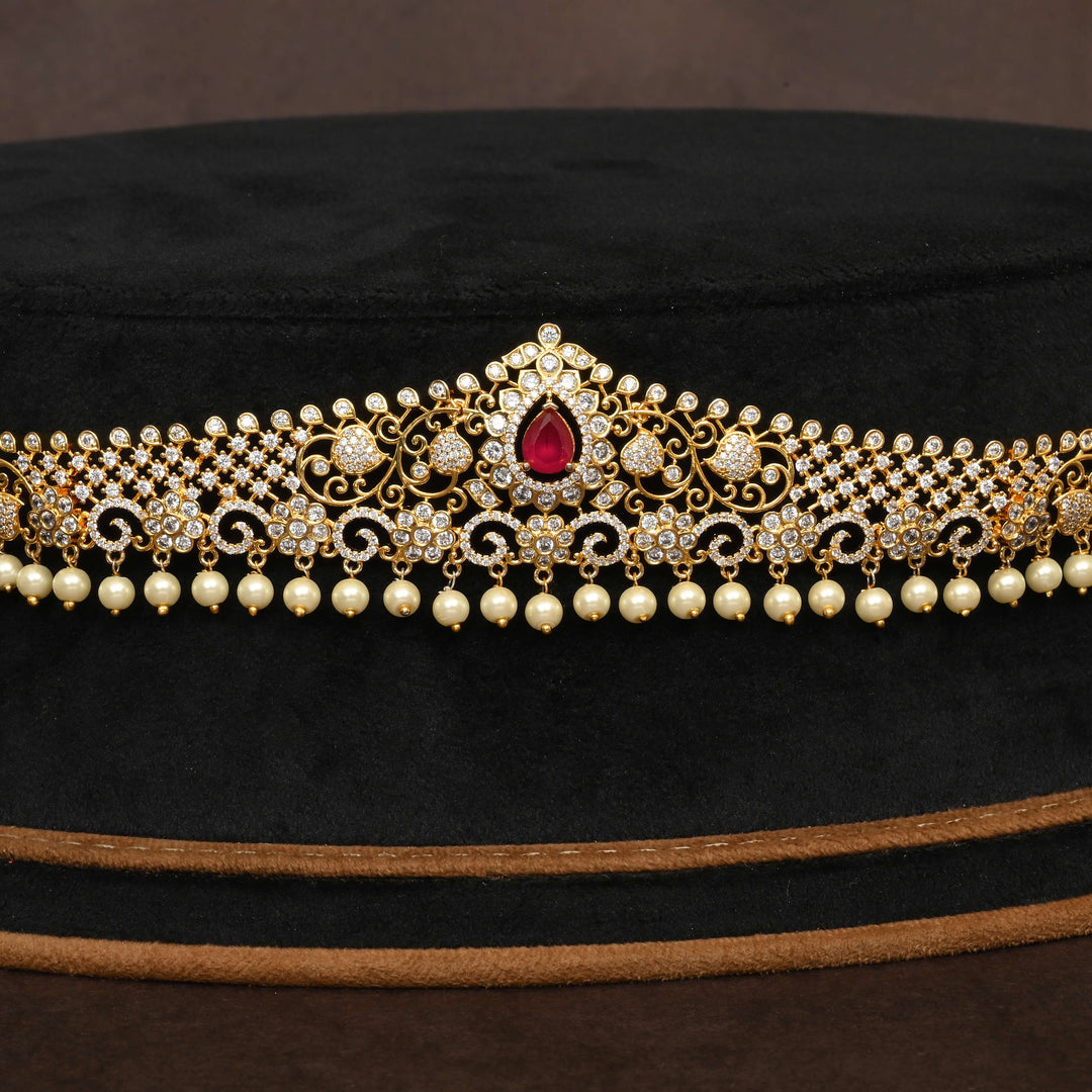 Gold Finish Chain Vaddanam