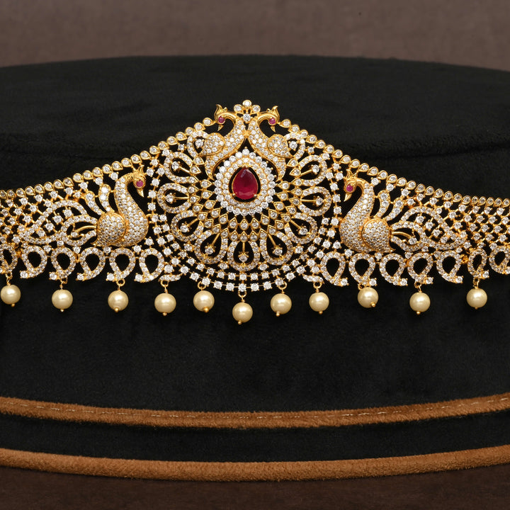 Gold Finish Chain Vaddanam