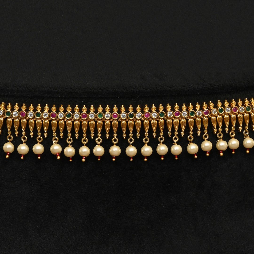 Gold Finish Chain Vaddanam