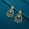 CZ Emerald Chandbali Earrings