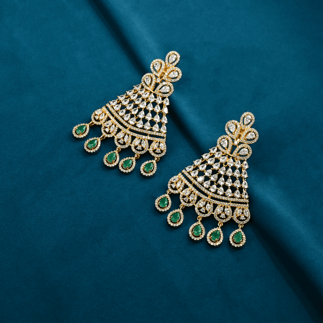CZ Emerald Earrings