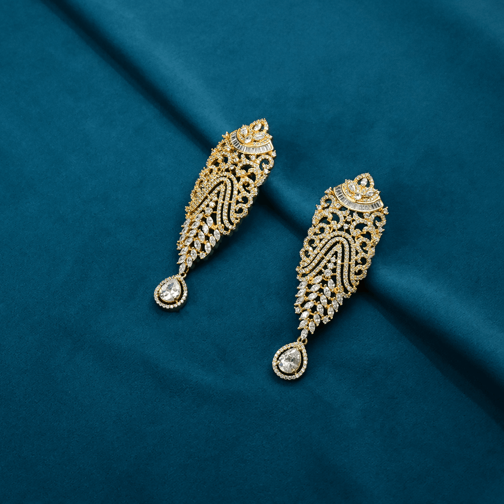 CZ Chandbali Earrings