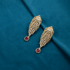 CZ Ruby Chandbali Earrings