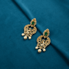 CZ Emerald Chandbali Earrings
