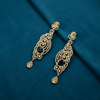 CZ Blue Sapphire Chandbali Earrings