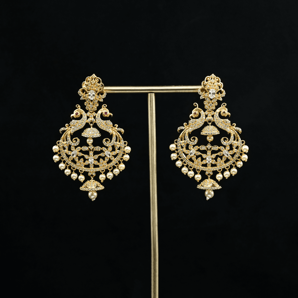 CZ Chandbali Earrings