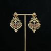 CZ Ruby Chandbali Earrings