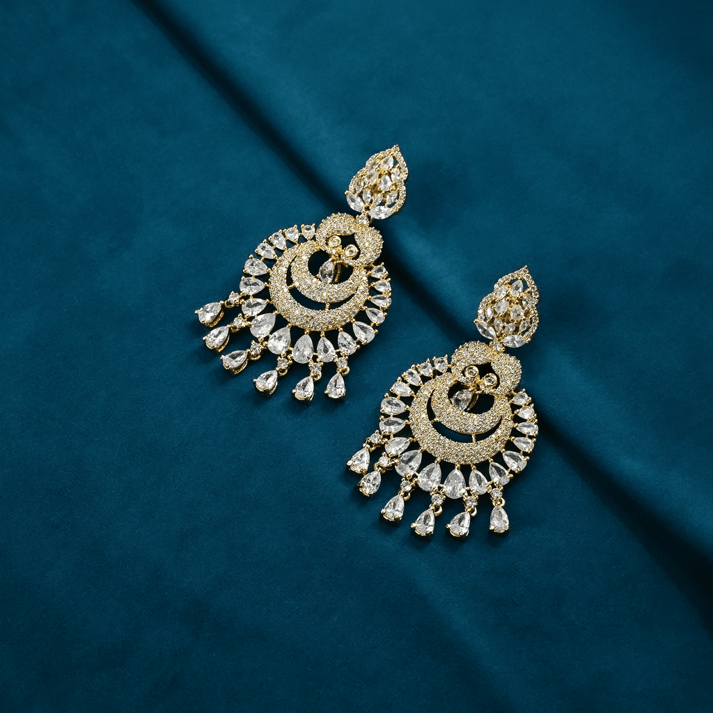 CZ Chandbali Earrings