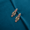 CZ Ruby Chandbali Earrings