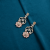 CZ Peach Chandbali Earrings