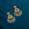 CZ Ruby Chandbali Earrings