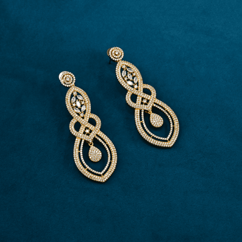 CZ Chandbali Earrings