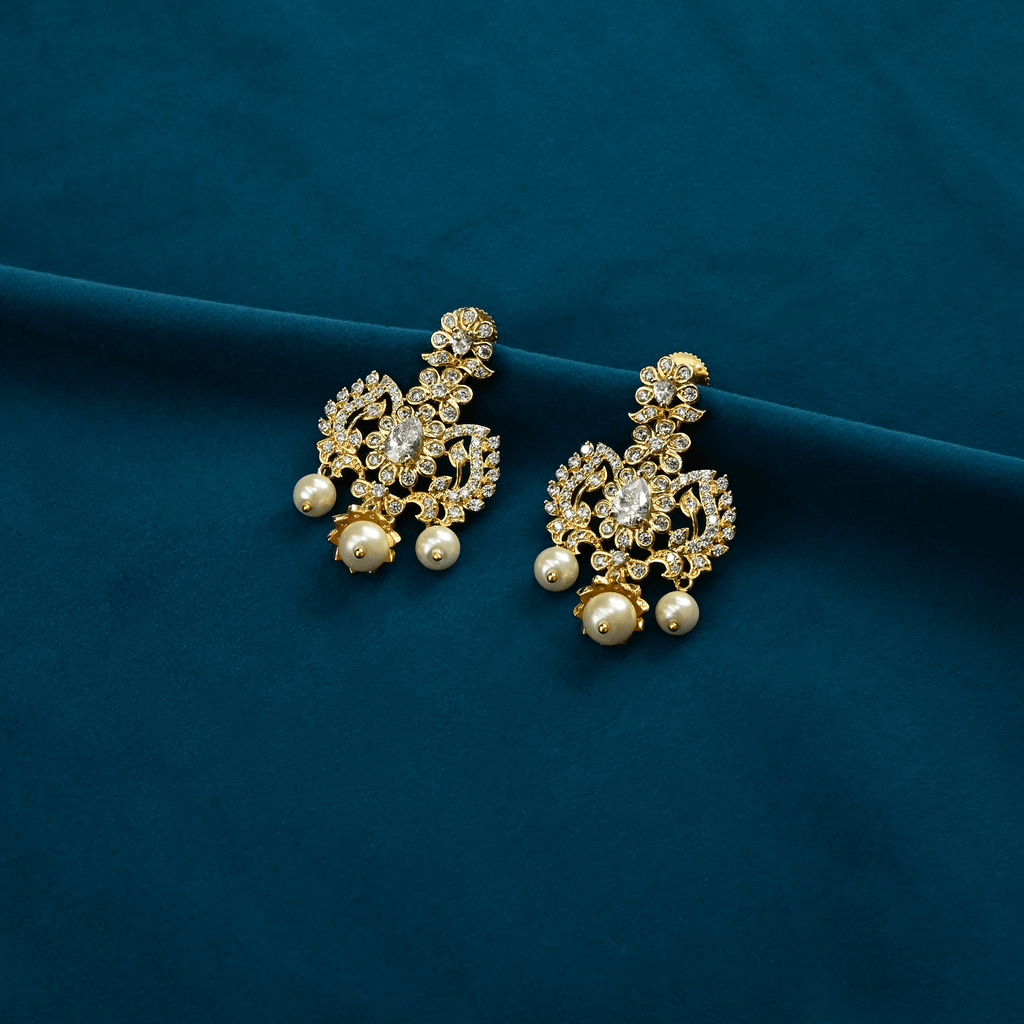 CZ Chandbali Earrings