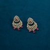 CZ Ruby Chandbali Earrings