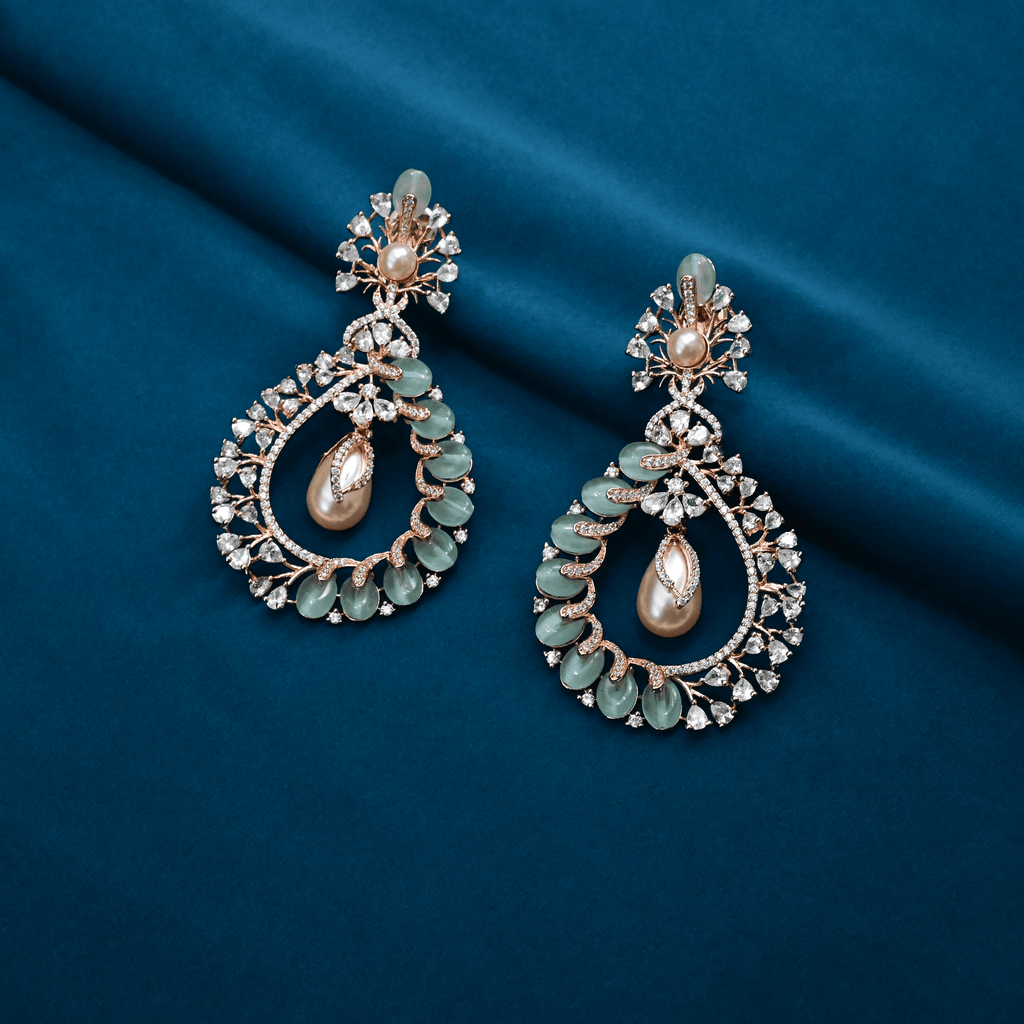 CZ Chandbali Earrings