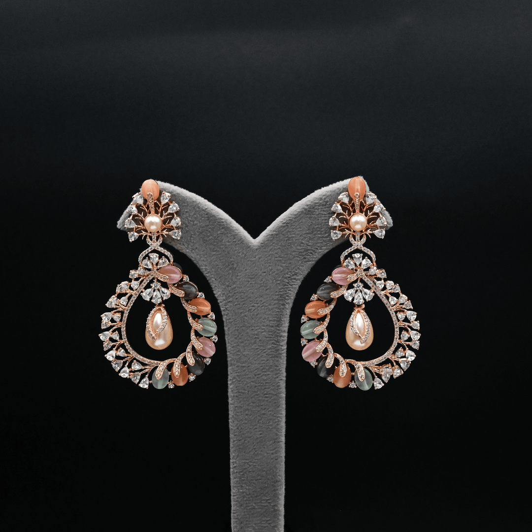 CZ Chandbali Earrings