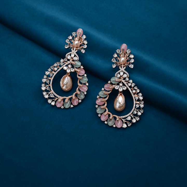 CZ Chandbali Earrings