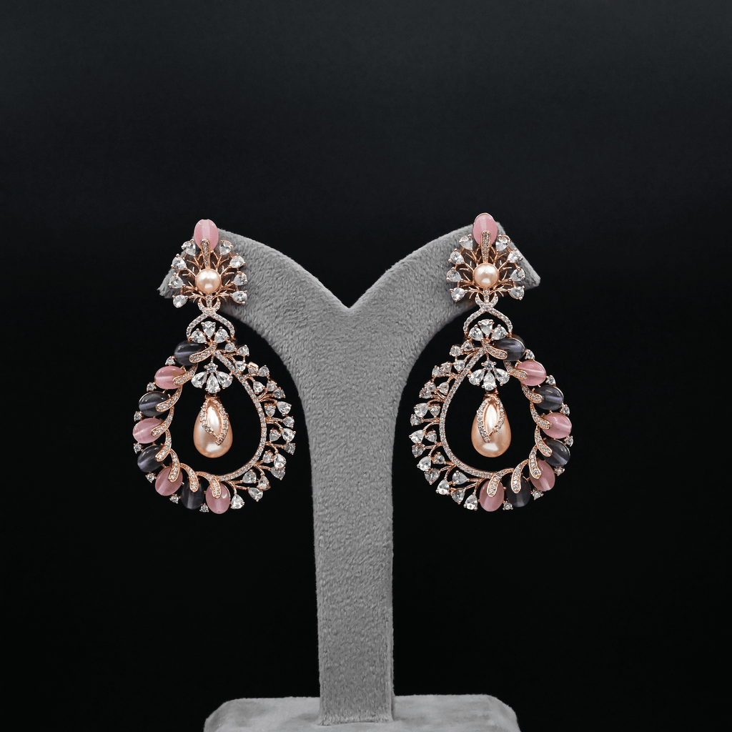 CZ Chandbali Earrings