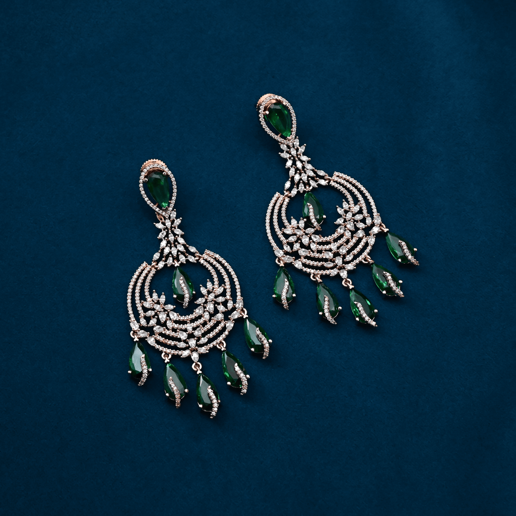 CZ Chandbali Earrings