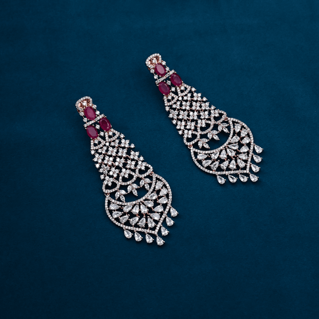 CZ Chandbali Earrings