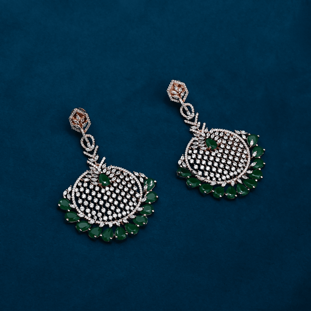 CZ Chandbali Earrings