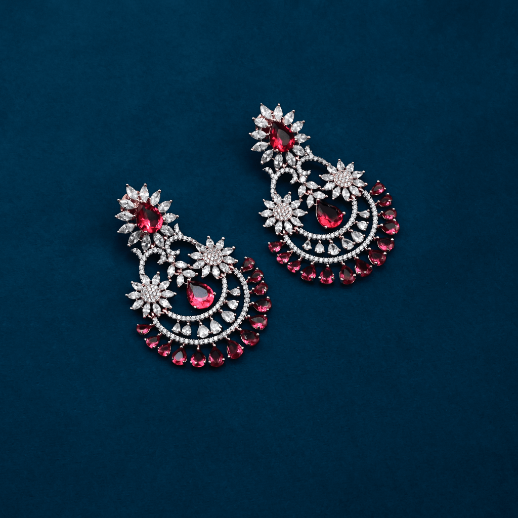 CZ Chandbali Earrings