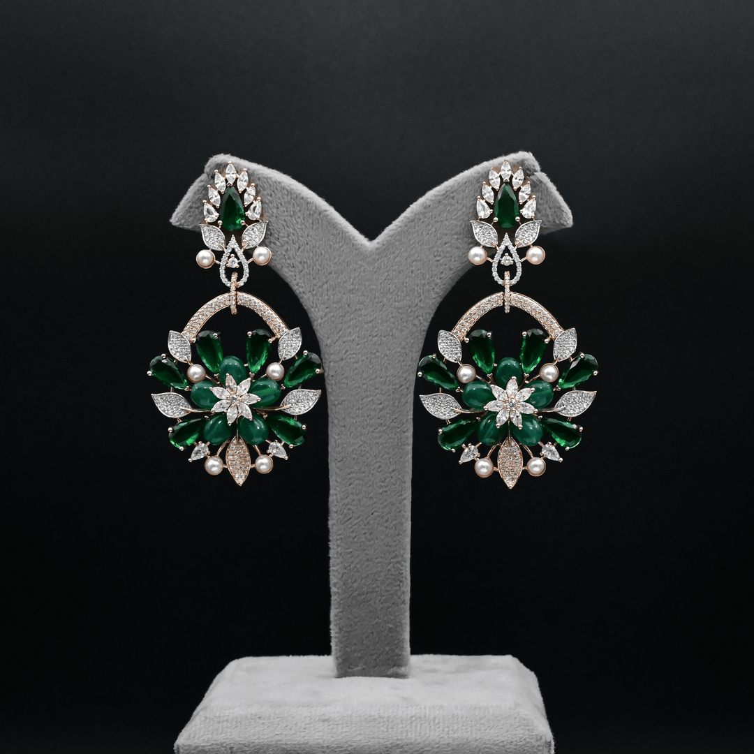 CZ Chandbali Earrings