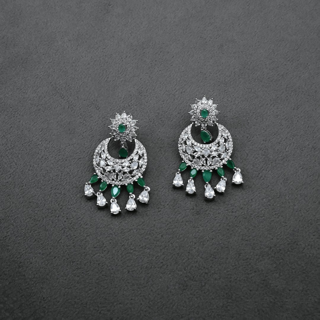 CZ Chandbali Earrings