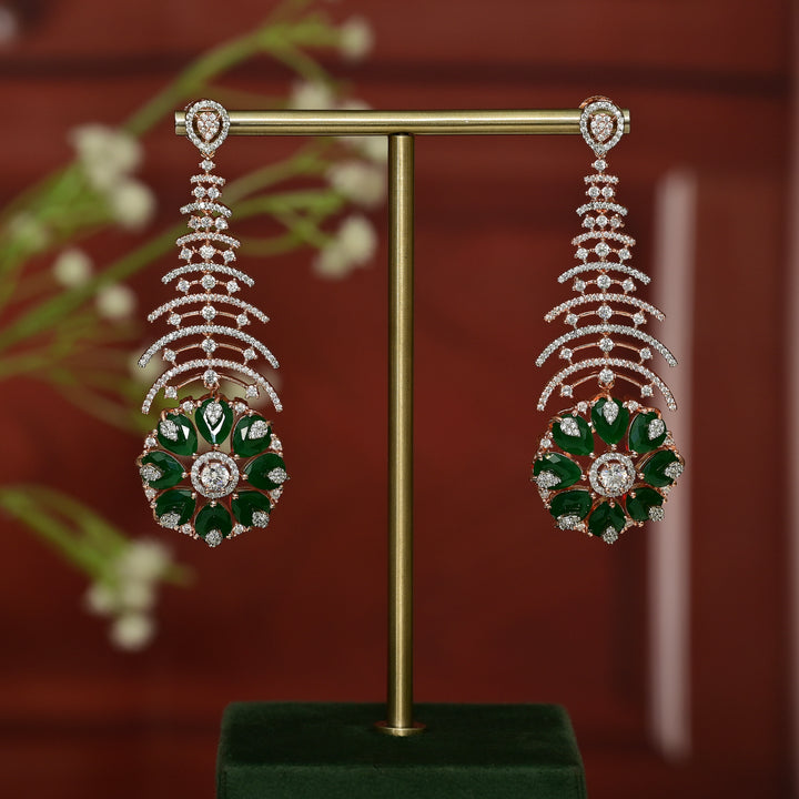 CZ Emerald Earrings