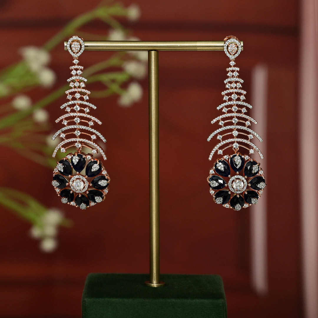 CZ Rose Gold Earrings