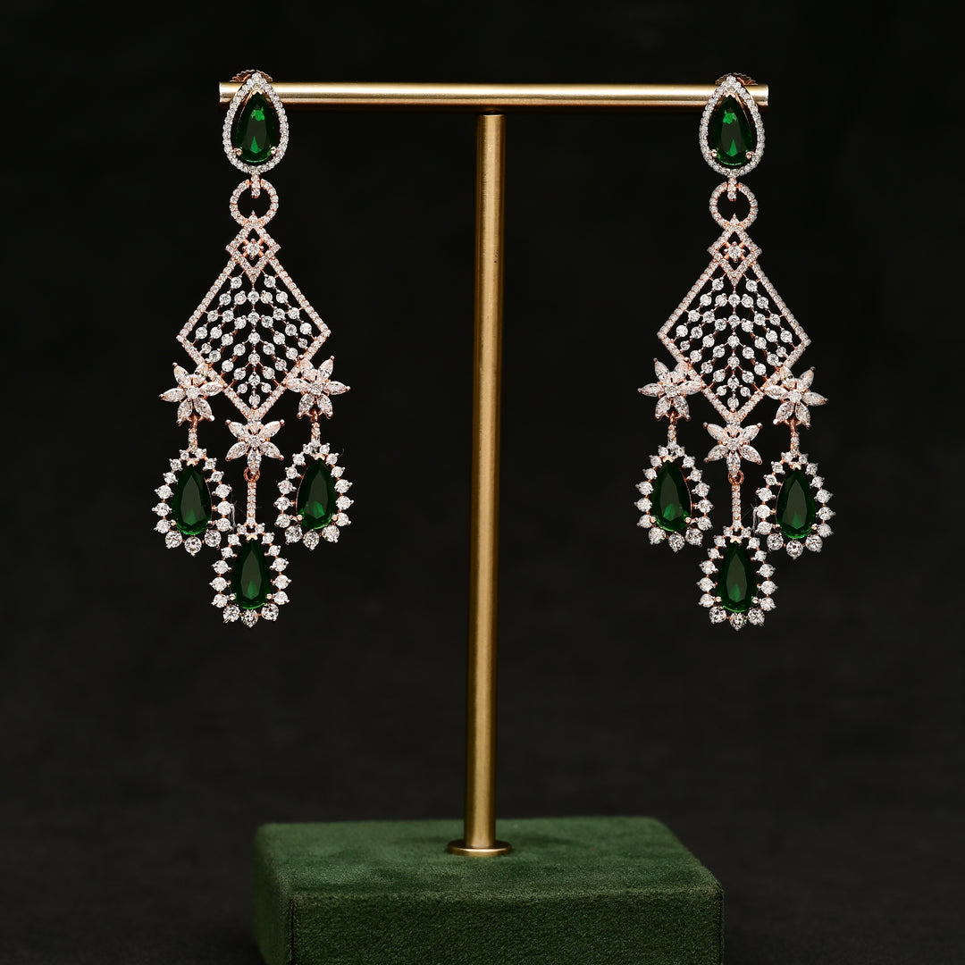 CZ Emerald Earrings