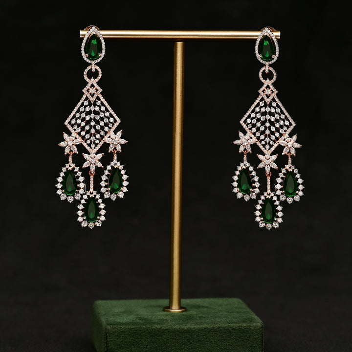 CZ Emerald Earrings