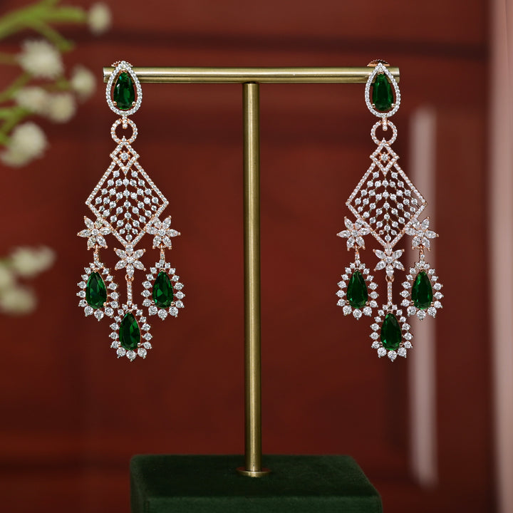 CZ Emerald Earrings